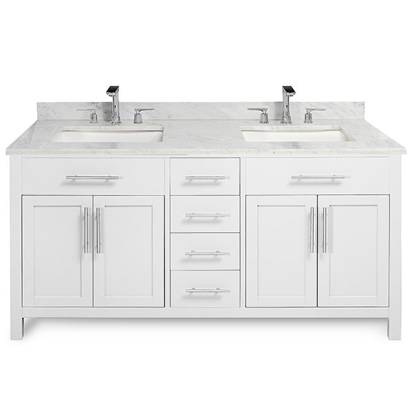 Malibu 60 In Double Basin Vanity Icera, 60 Inch Vanity Double Sink Home Depot